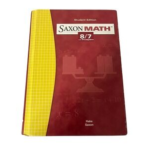 Saxon Math 8/7 with Prealgebra Student Third‎ Edition Homeschool Textbook